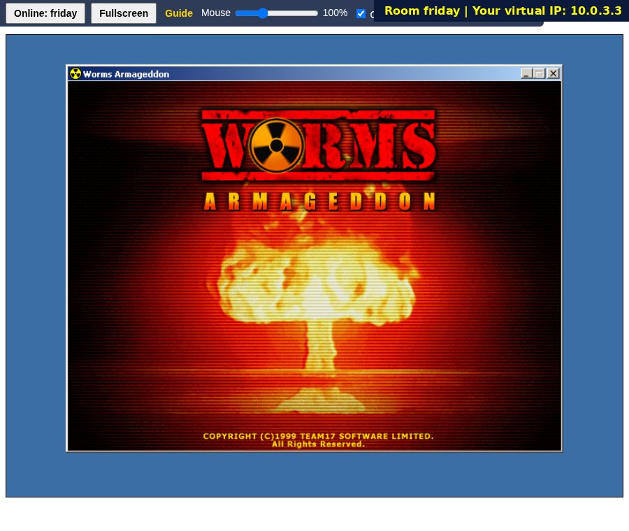 Game intro loading with the virtual IP bar
