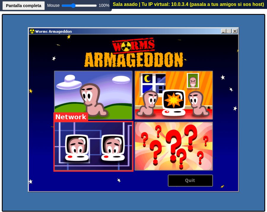 Main menu, Network button