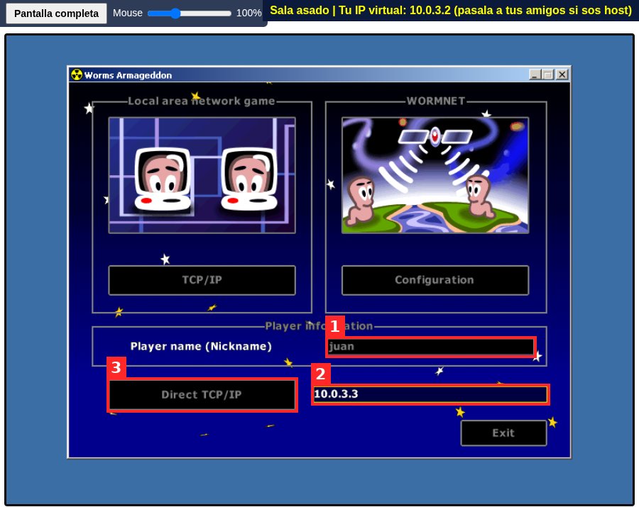 Network screen with name, IP and the Direct TCP/IP button