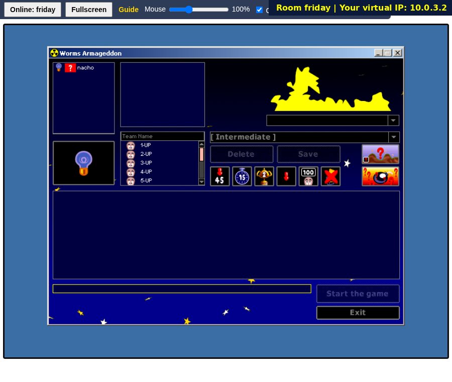 Hosted lobby with the virtual IP at the top